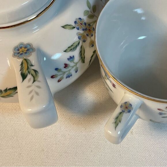 Andrea by Sade's Tea for One teapot and cup porcelain floral - Picture 11 of 16